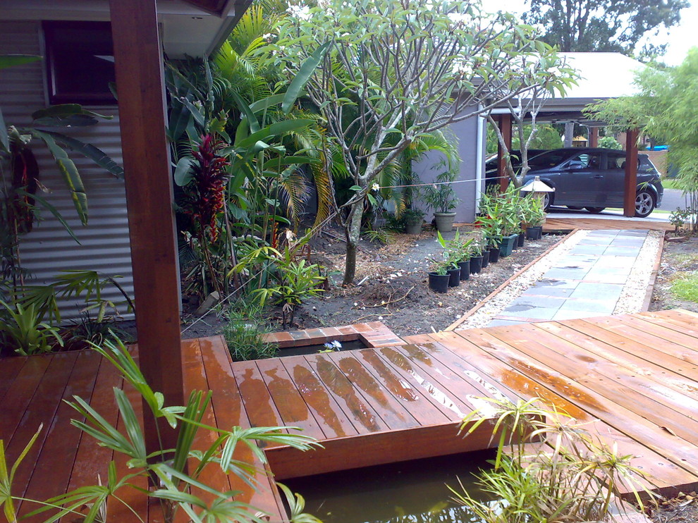 Tropical patio in Brisbane.
