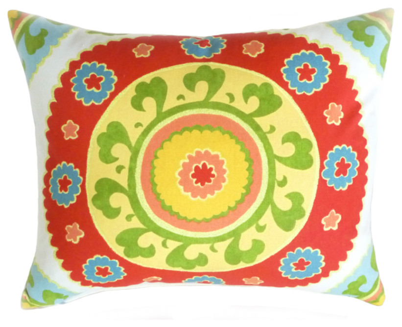 Colorful Suzani Throw Pillow