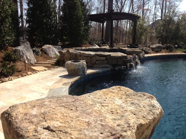 Home design - rustic home design idea in Charlotte