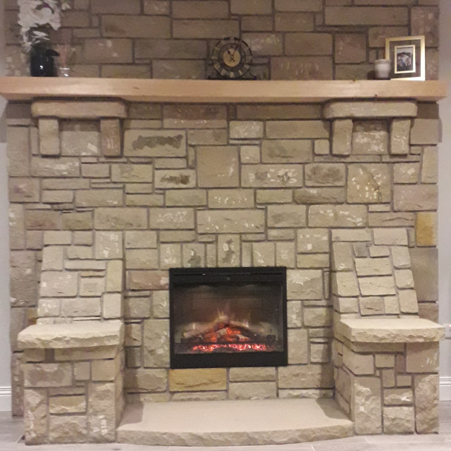 Bespoke Stone Fireplace traditional-living-room