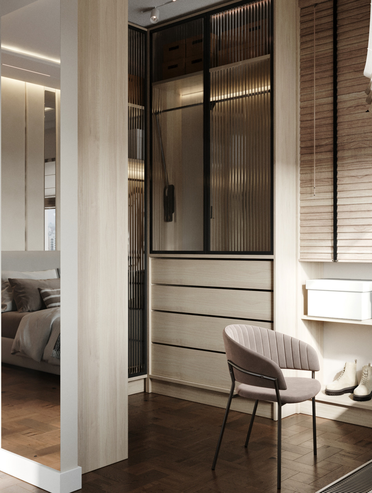 Спальня в квартире на Адмирала Лазарева