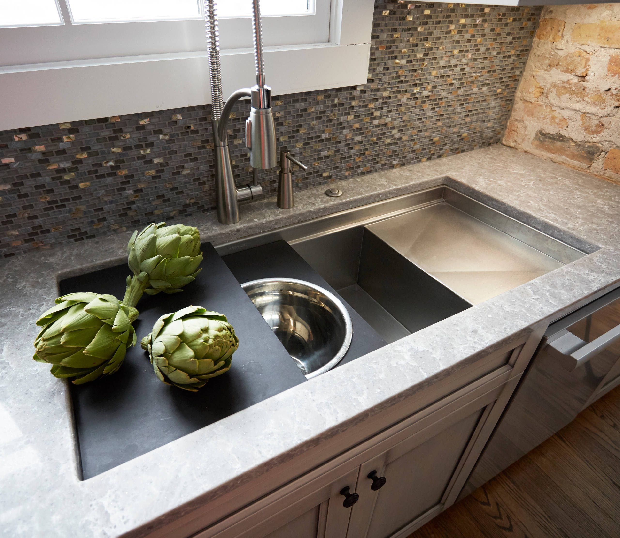 Refined Dusk Grey Custom Kitchen in Winnetka