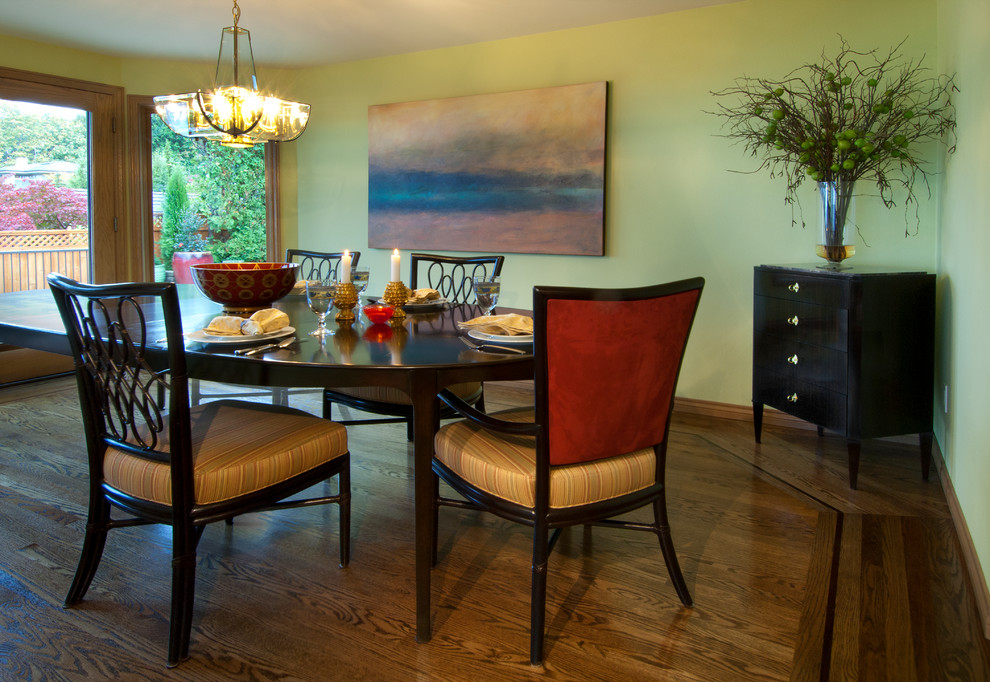 Inspiration for a transitional dining room remodel in Seattle