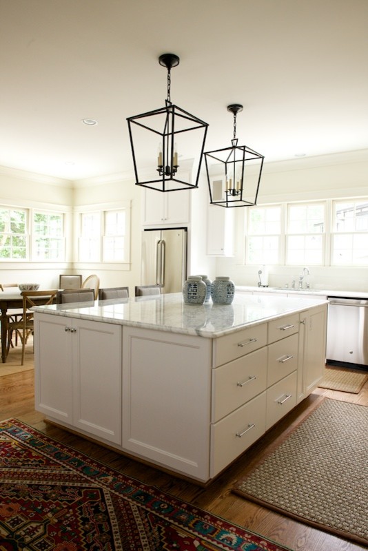 Example of a transitional home design design in Birmingham