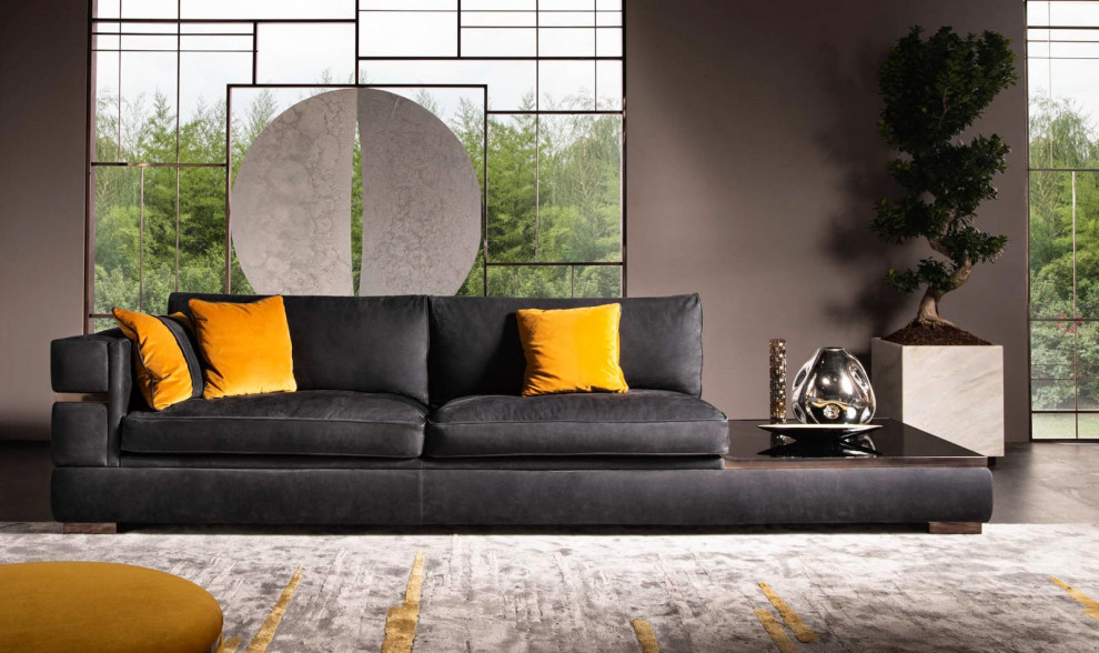 Design ideas for a contemporary living room in Bari.