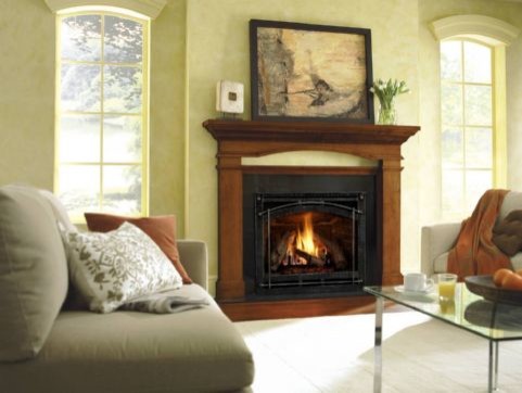 Photo of a traditional living room in San Luis Obispo with a standard fireplace.