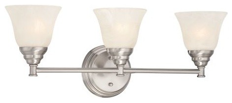 Kendall 3 Light Bath Bar Transitional Bathroom Vanity Lighting