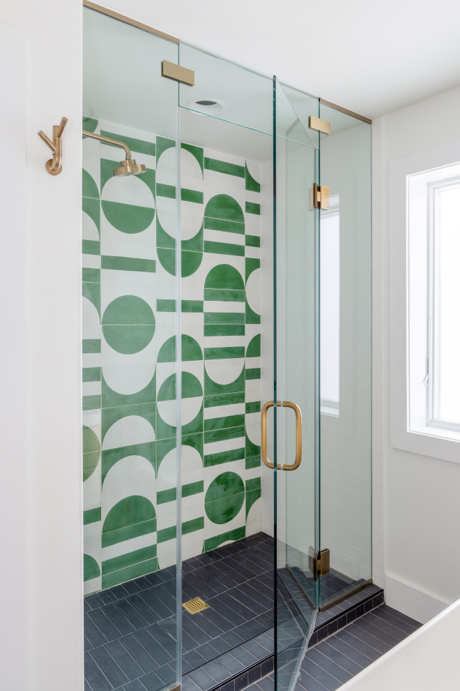 Свежая идея для дизайна: ванная комната в стиле ретро - отличное фото интерьера