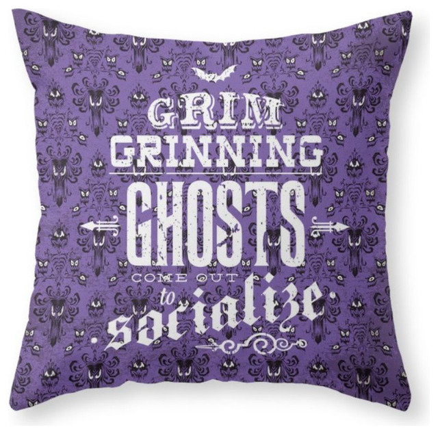 Haunted Mansion - Grim Grinning Ghosts Couch Throw Pillow - Cover (20  x 20 ) wi