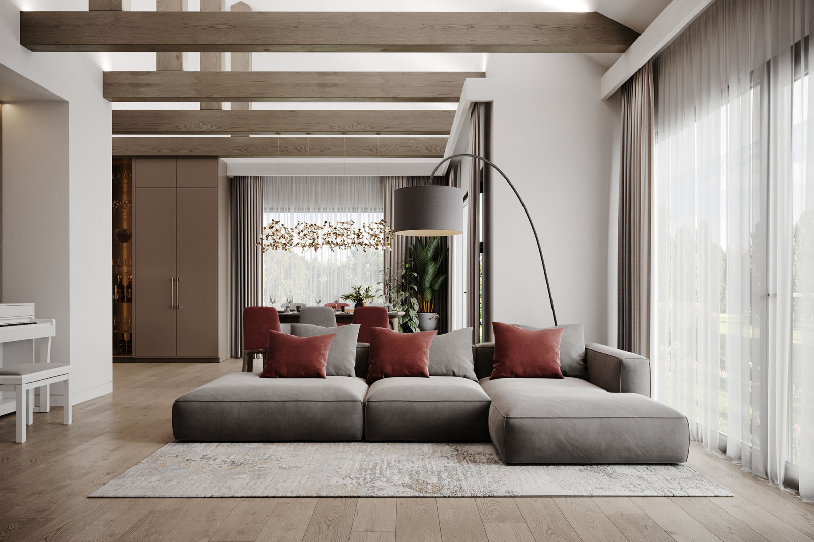 Загородный дом в современном стиле в коттеджном поселке "Ёлки"