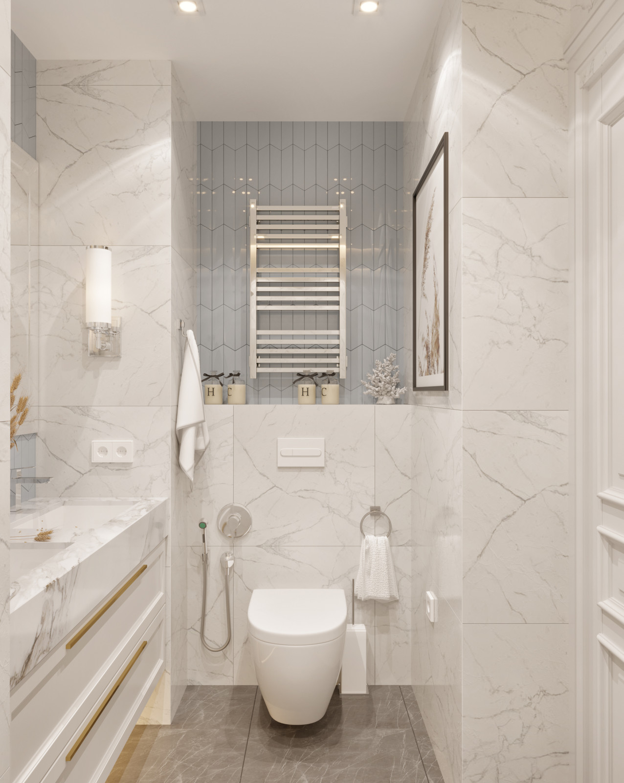 Дизайн интерьера в светлых тонах в новостройке Москвы