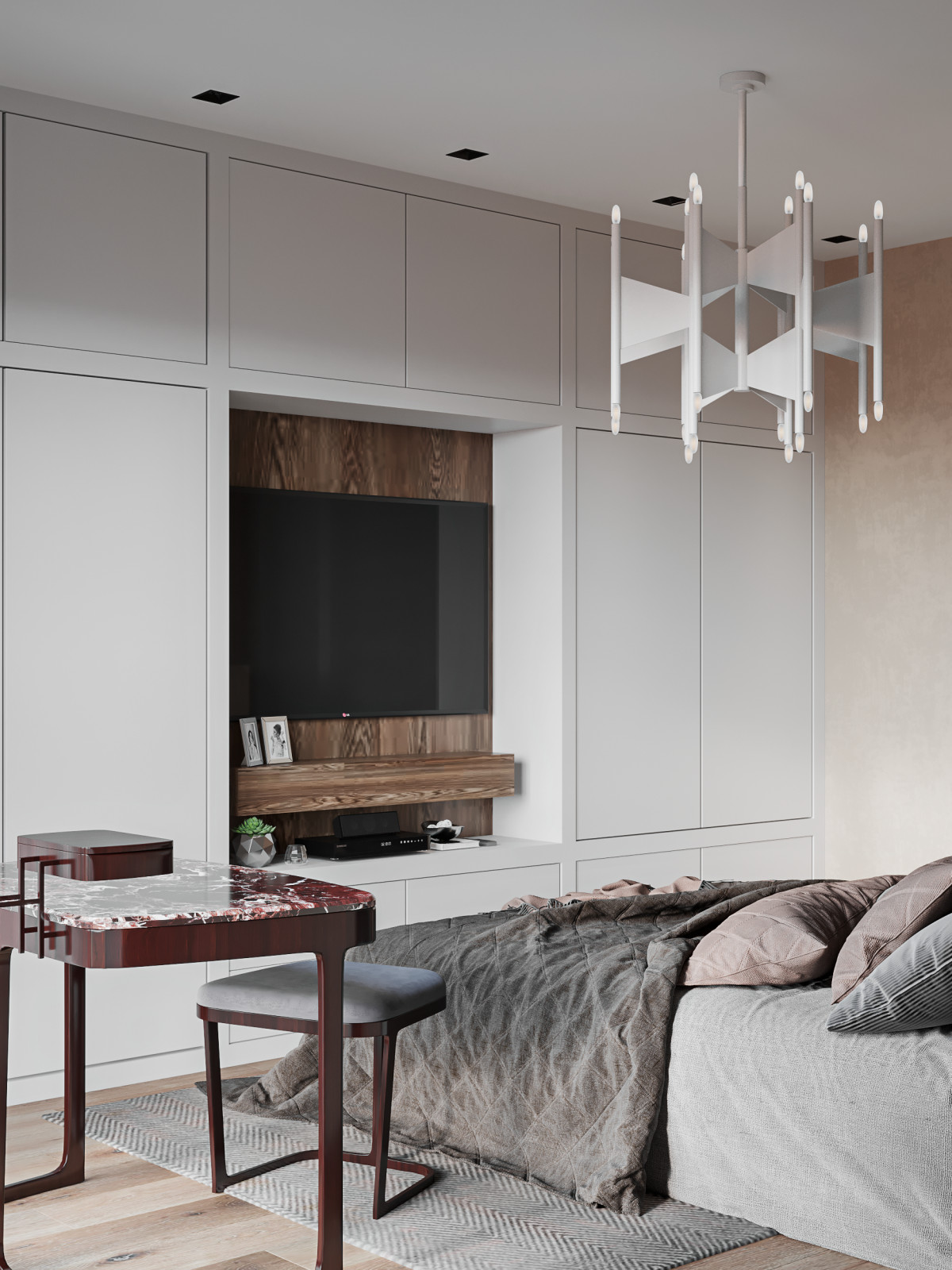 Визуализация квартиры в бежевых тонах