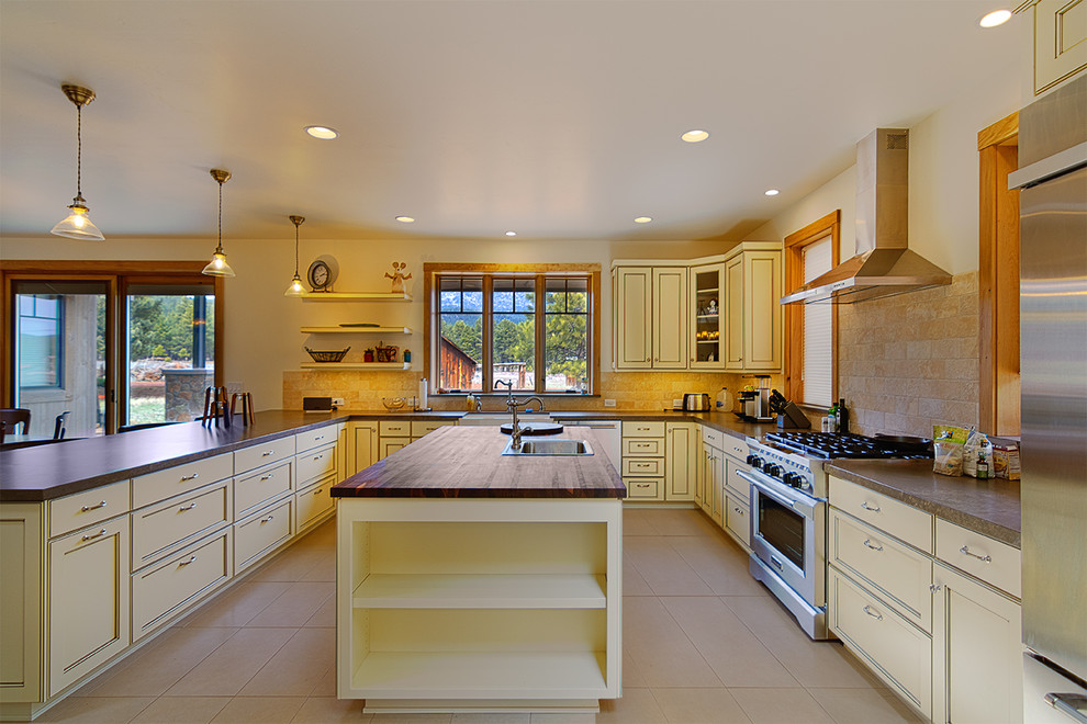 Example of a mountain style kitchen design in Phoenix
