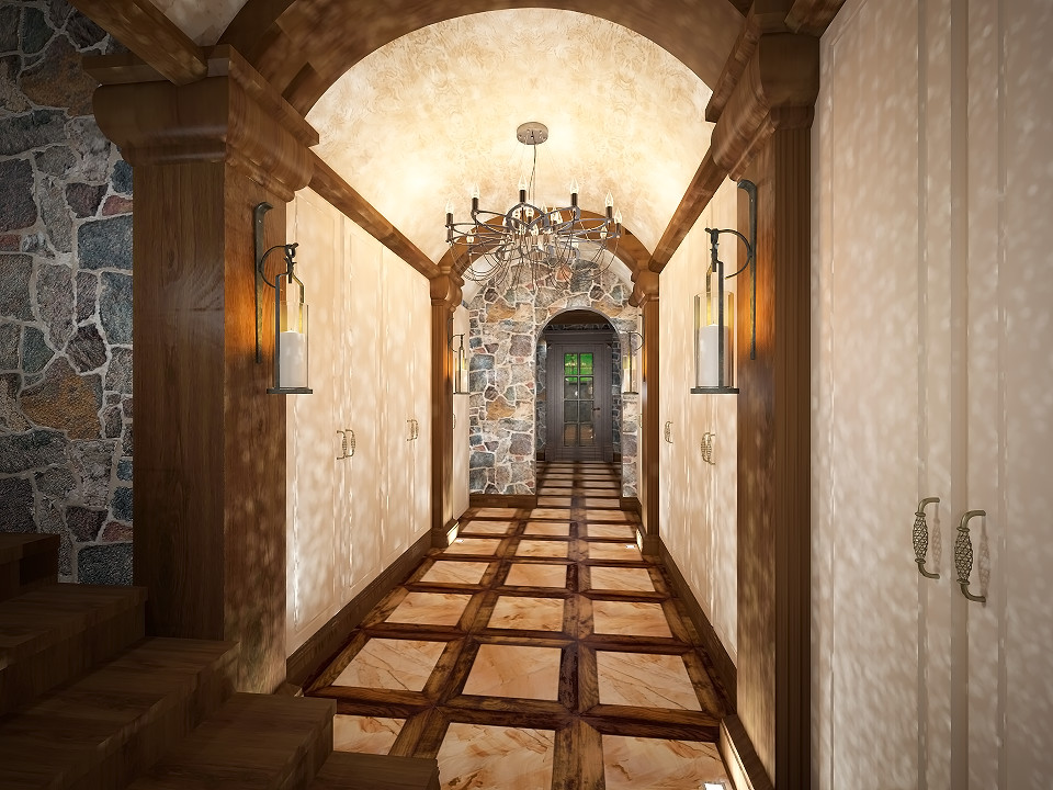 Дом в стиле прованс с акцентами русского стиля