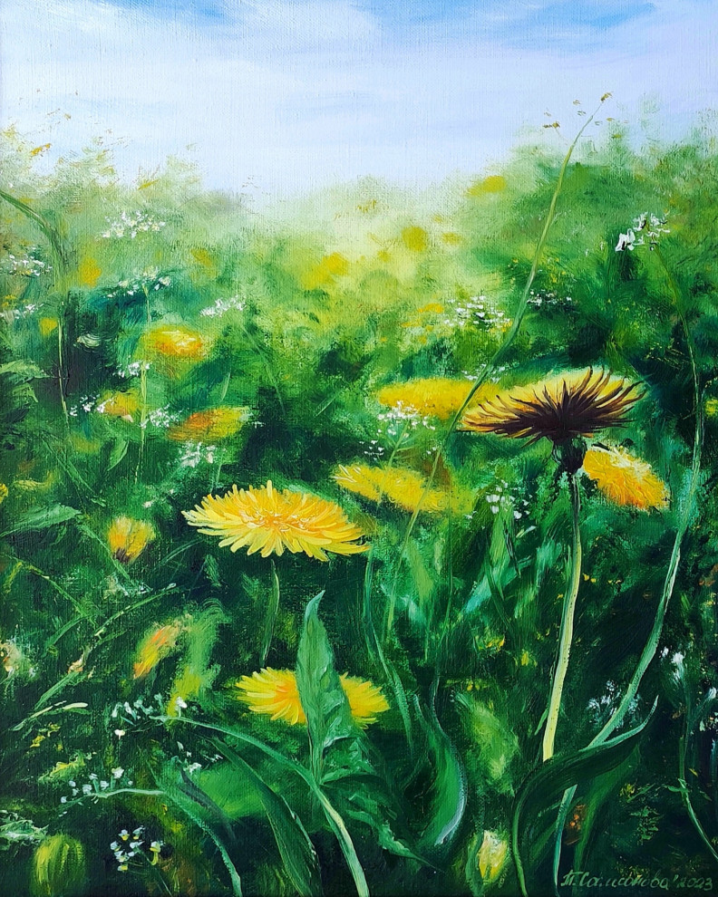 Картина "Одуванчики"