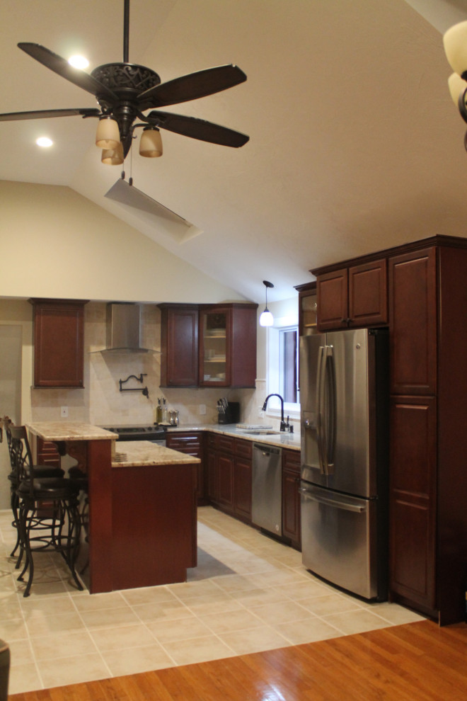 Inspiration for a rustic kitchen remodel in Boston