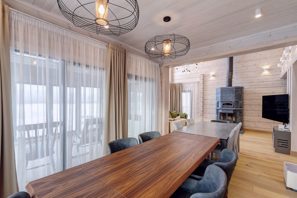 Фотосъеки коттеджа для компании Деревянный Дом