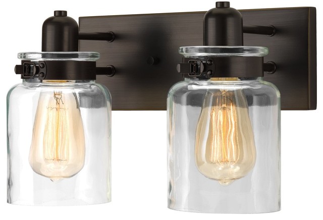 Luxury Farmhouse Bath Vanity Light, Bridgeport Series, Olde Bronze