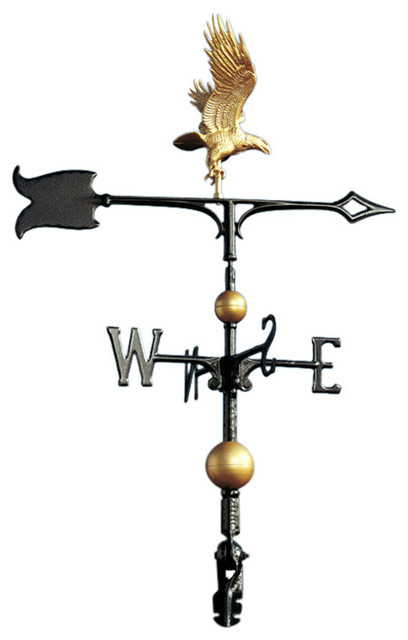30/" Full Bodied Eagle Weathervane Bronze Gold