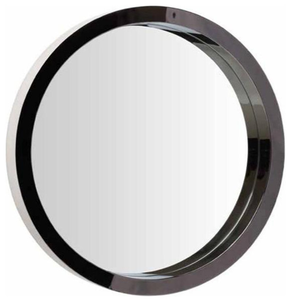 Julia Silver Metal Wall Mirror Contemporary Wall Mirrors by Old