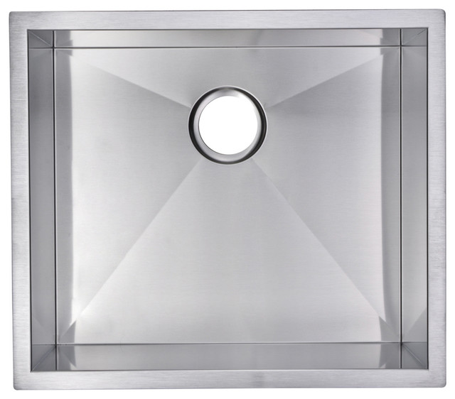 Zero Radius Single Bowl Stainless Steel Hand Made Undermount Kitchen