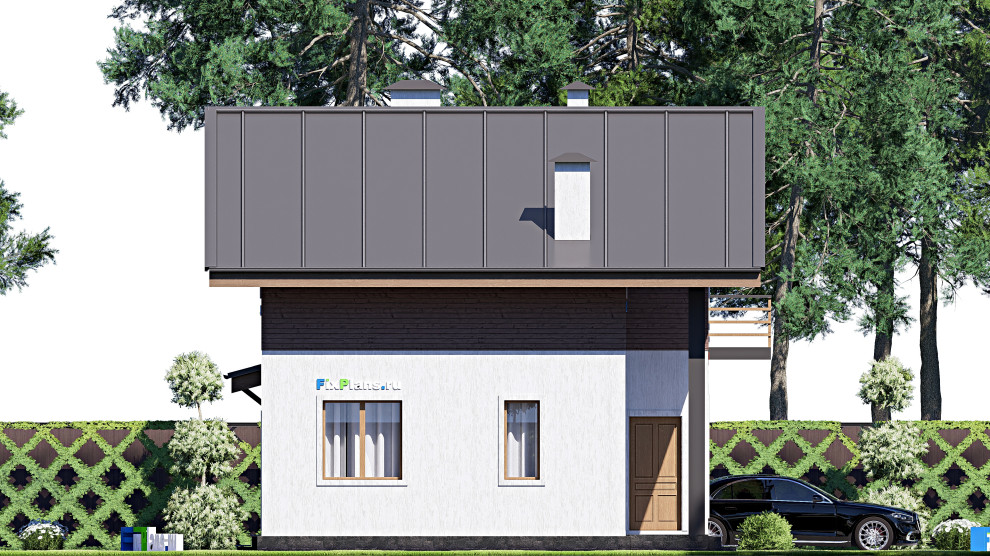 Проект дома с мансардой 8х10 м S110м2 F-17378