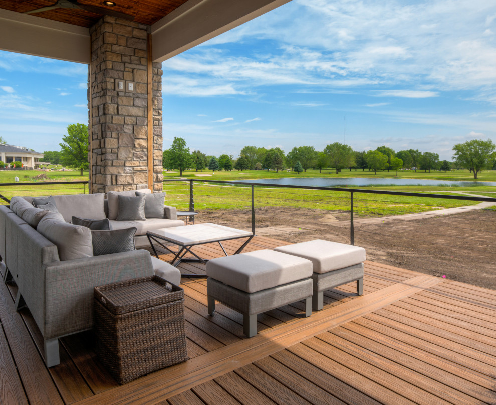 Transitional exterior home photo in Cedar Rapids