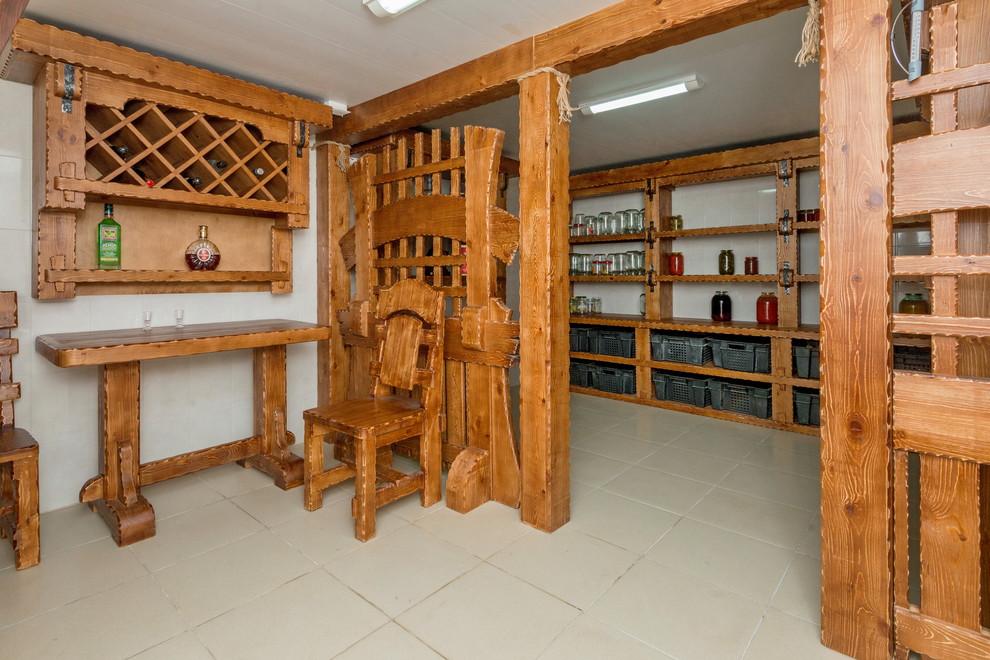 Подвал в доме из клееного бруса по индивидуальному проекту