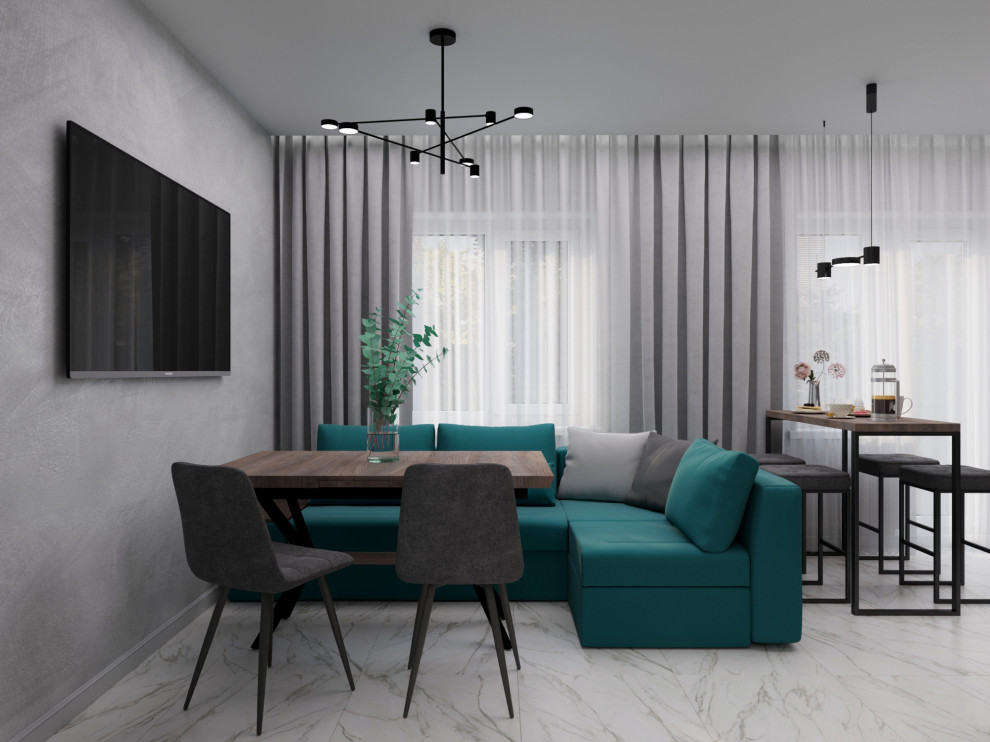 Кухня-гостиная в загородном доме. Кемеровская обл.