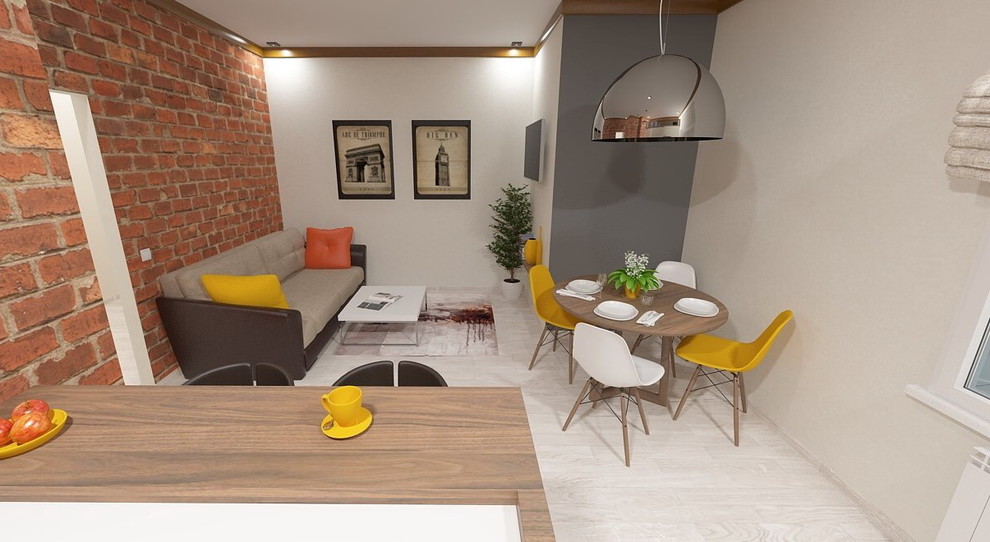 Кухня-гостиная ЖК Всеволожский штиль