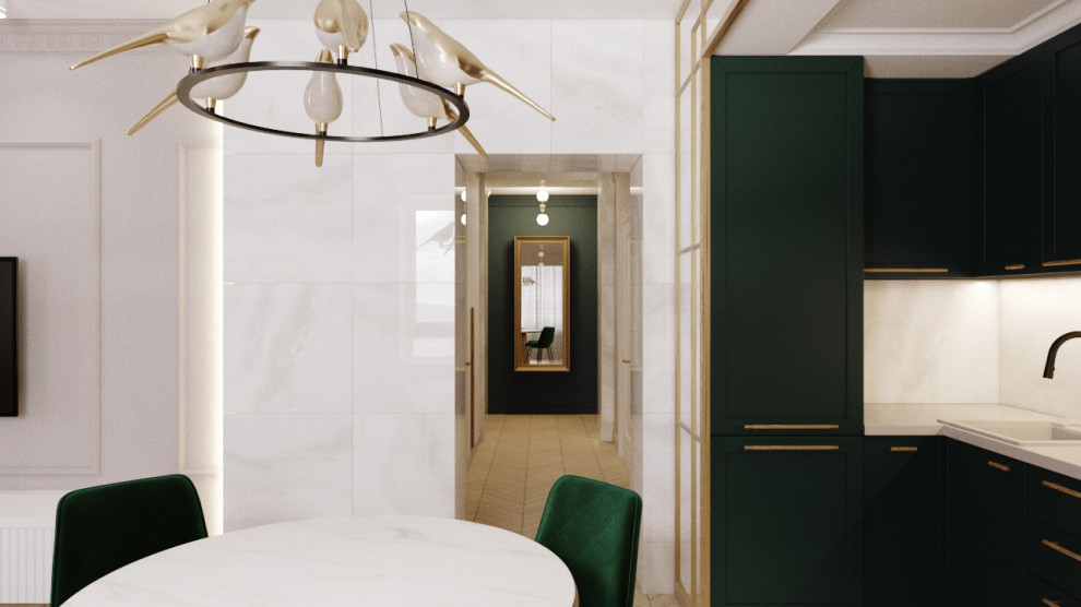 Звонкий интерьер для яркой хозяйки. Квартира в Новосибирске