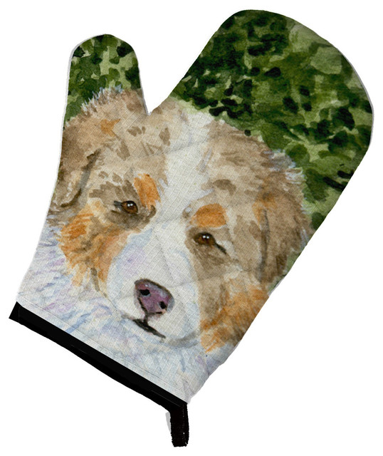 Australian Shepherd Oven Mitt Contemporary Oven Mitts And Pot