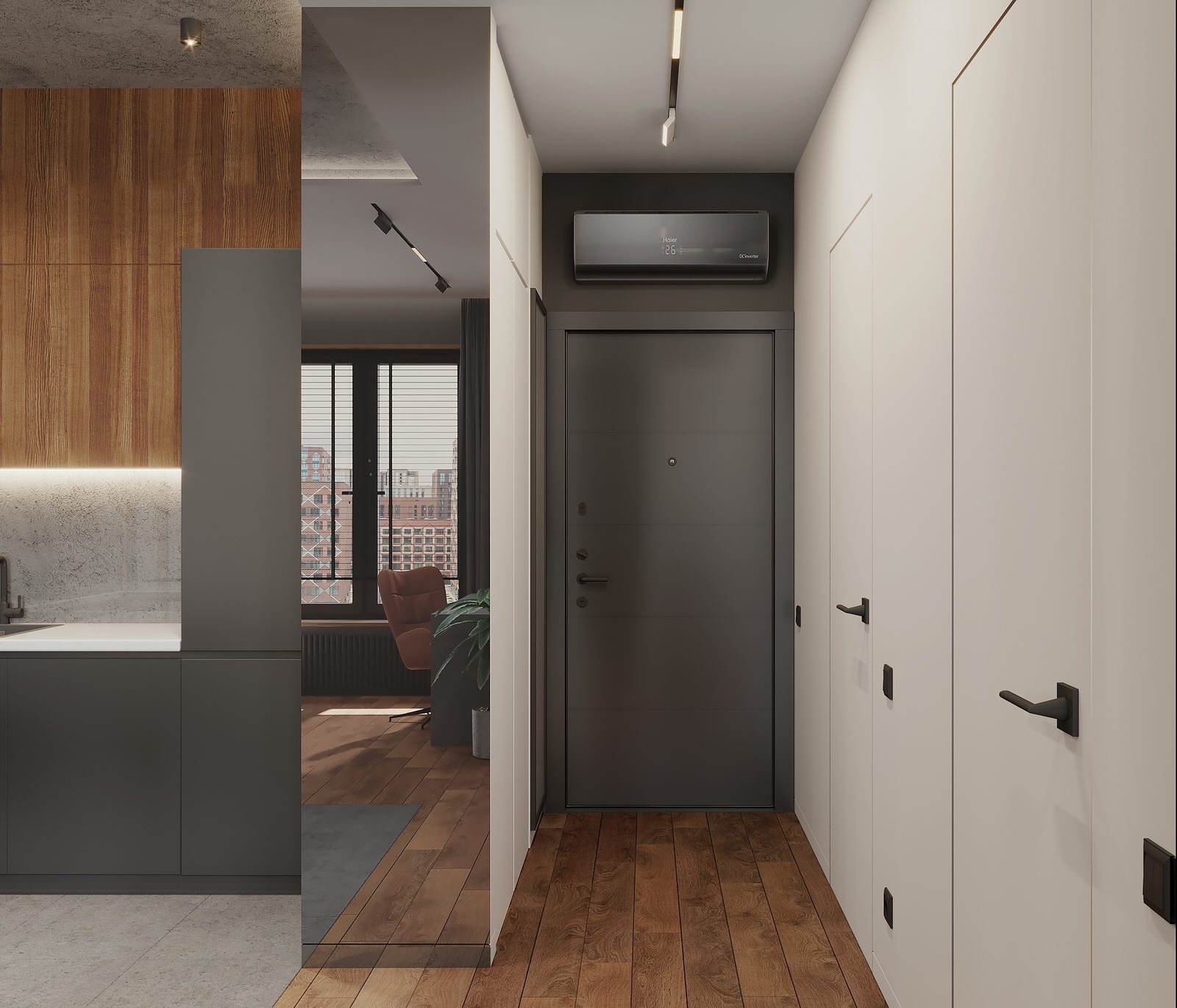 Дизайн интерьера 1к квартиры в ЖК Зиларт