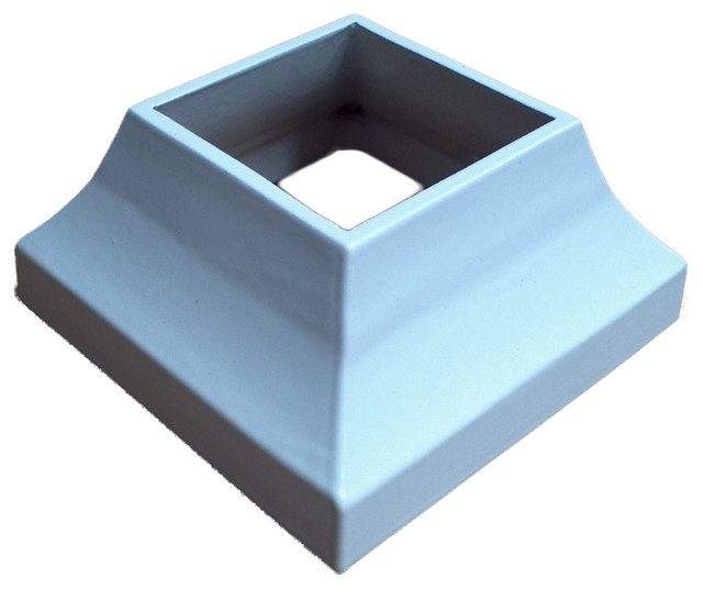 Contractor Deck Railing 3"x3" Post Decorative Base Cover, White