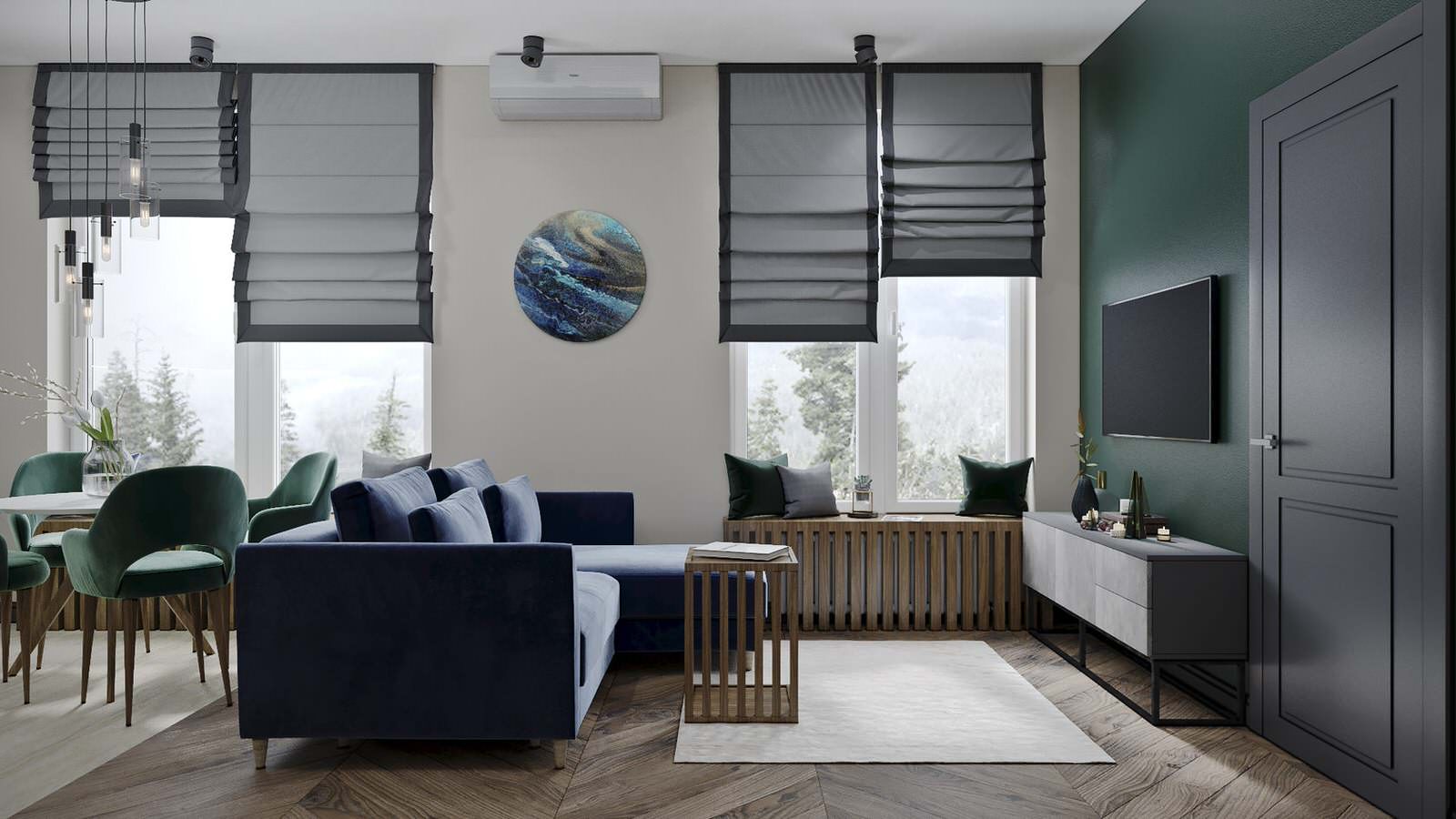 Синий & Зеленый в ЖК "Рассказово парк"