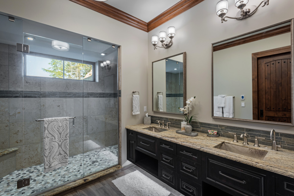 Example of a mountain style bathroom design in Seattle