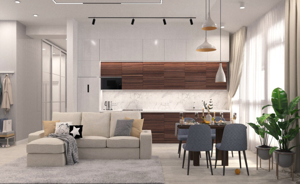 Визуализация дизайн-проекта 3-х комн. квартиры