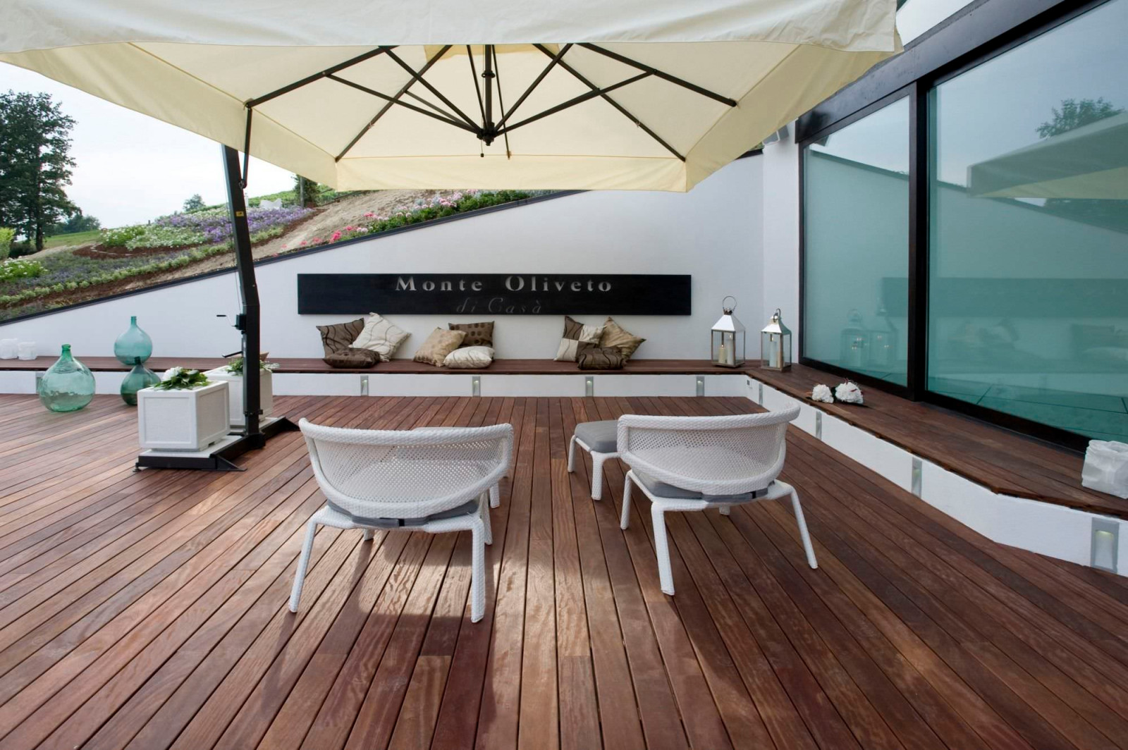 Пример применения террасной доски из Ипе (Бразильский орех)