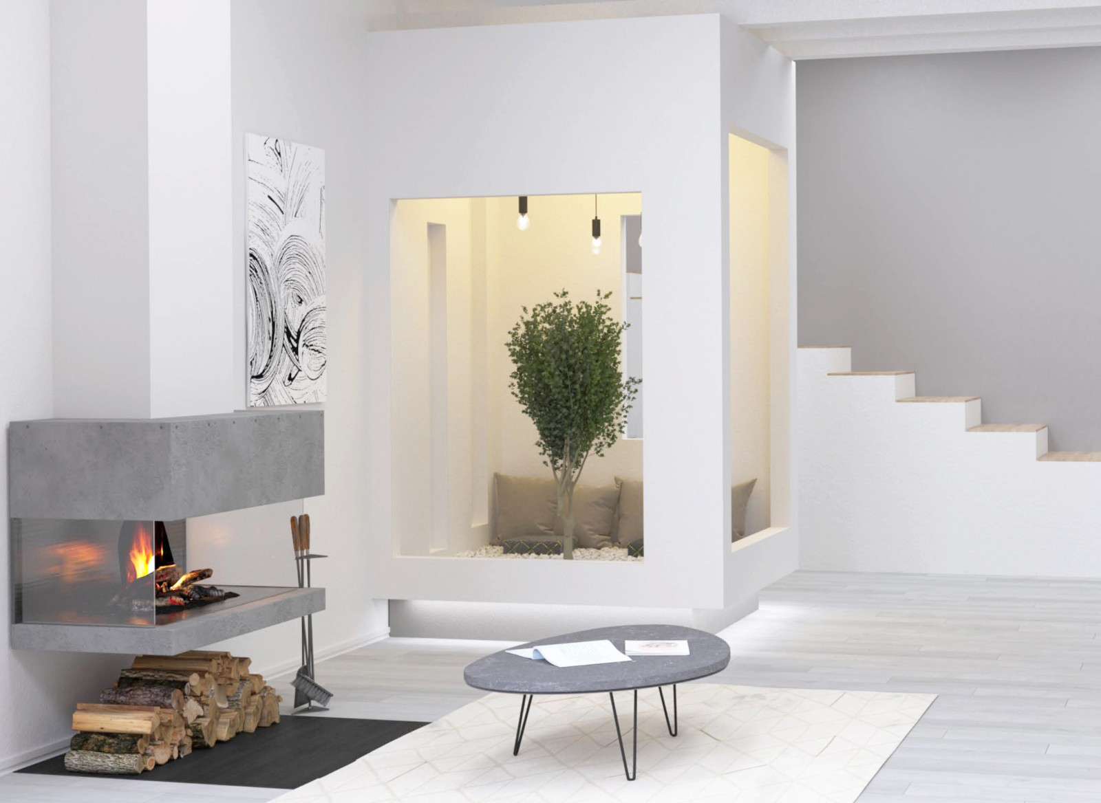 The Element interior design | decorative white space