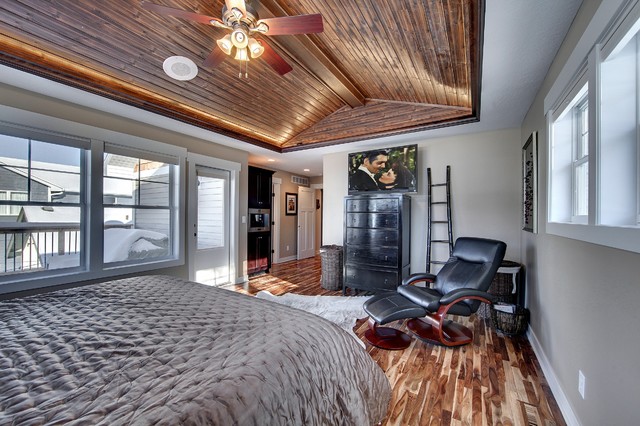 Master Bedroom with Vaulted  Wood Ceiling  Traditional 