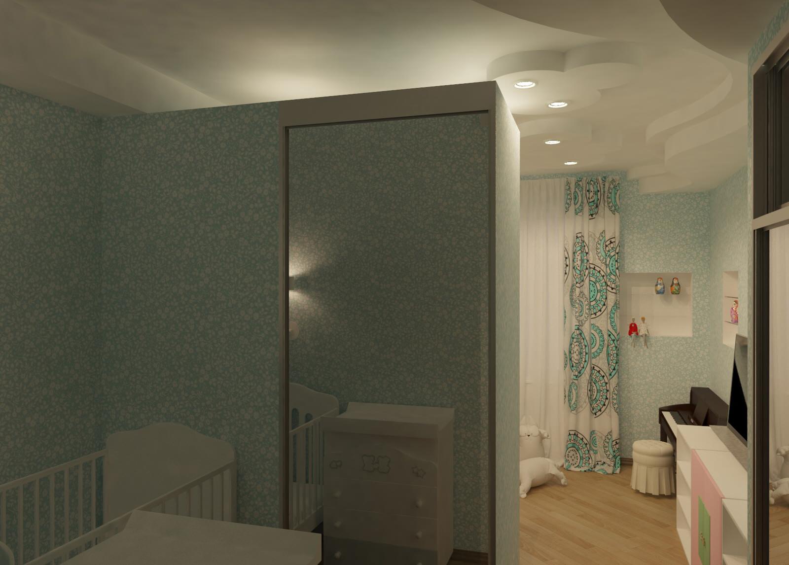 вариант спокойного оформления для очень темпераментного ребёнка