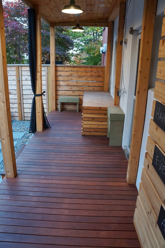 Example of a trendy deck design in New York
