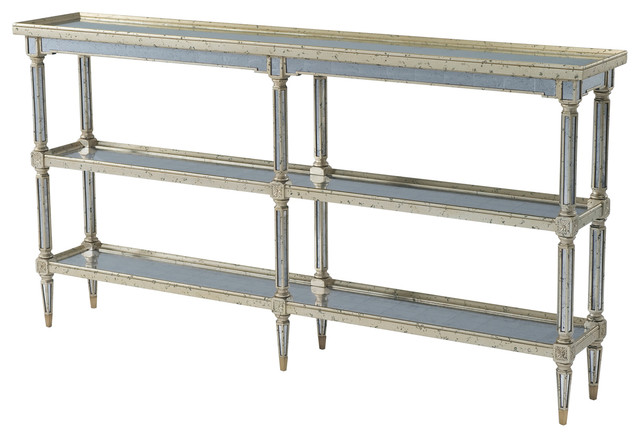 Theodore Alexander Eglomise Starlight Console Tables By Theodore Alexander Eglomise Starlight Console