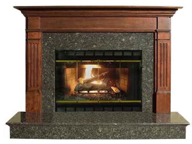 Stately Cherry Finished 42 Claremont Fireplace Mantel Traditional Stately Cherry Finished 42 Claremont Fireplace Mantel Traditional Mantels By Kaco International Inc