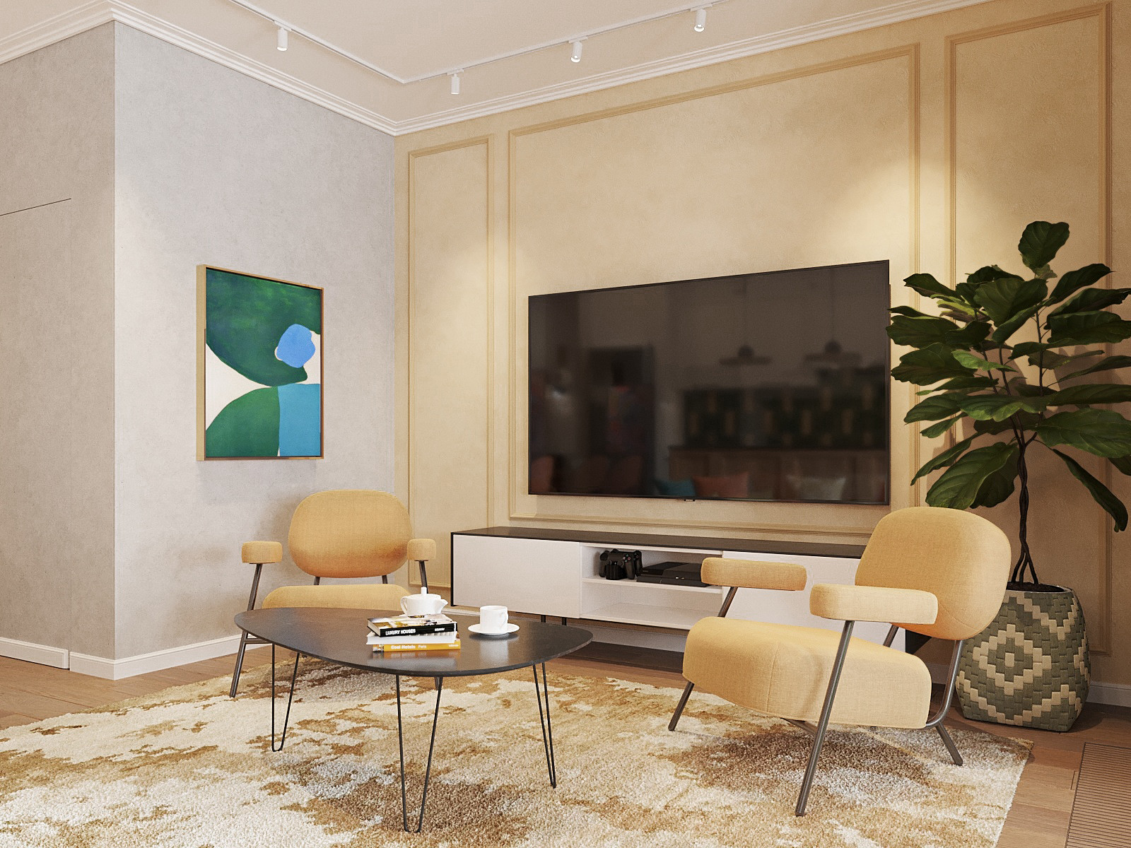 Яркая эклектика для молодой семьи