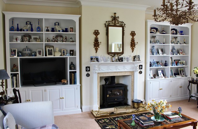 Bookcase display cabinets traditional-living-room