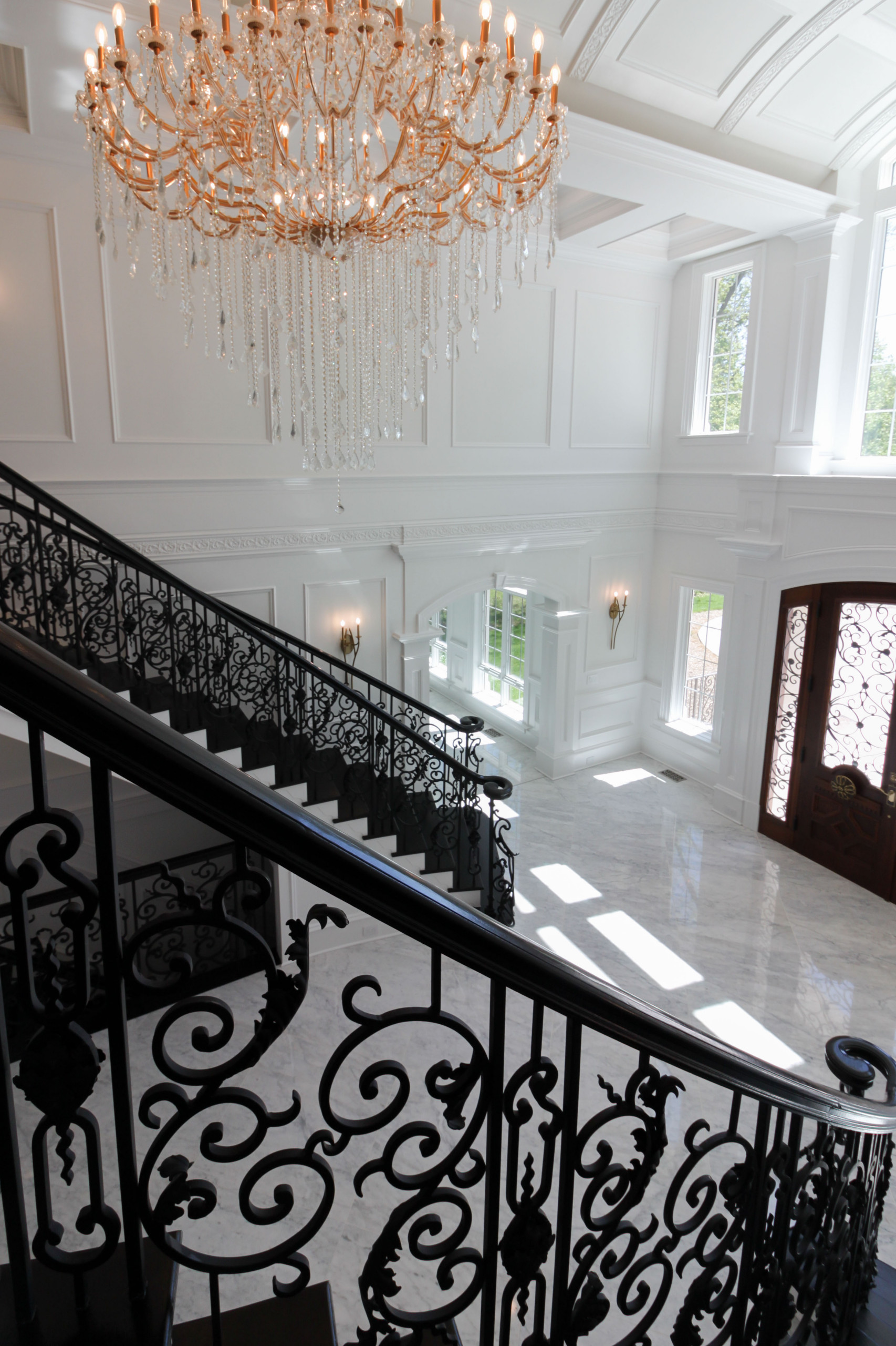 92_Grand Double Staircase in Exquisite Custom Home, Great Falls VA 22066