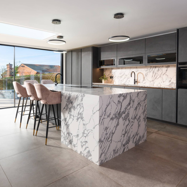 Modern Slate Grey Kitchen in St. Albans Modern Kitchen