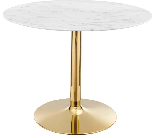 Lexington 40" Artificial Marble Dining Table Contemporary Dining