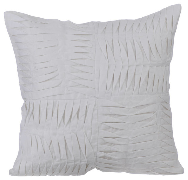 White Decorative Pillow Covers 14"x14" Cotton, Free Spirit